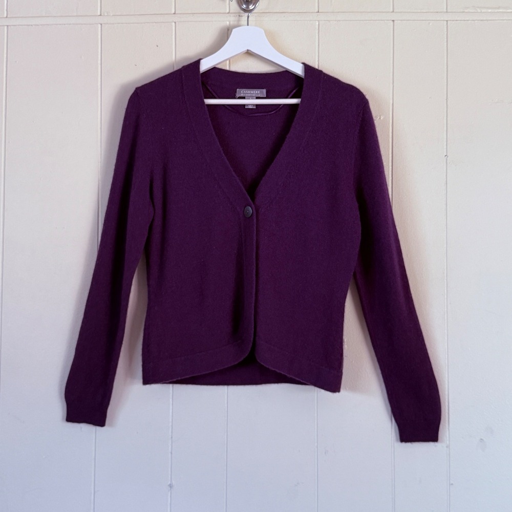 Charter Club Womens Cashmere Single Button Cardigan Sweater Size S Old Money